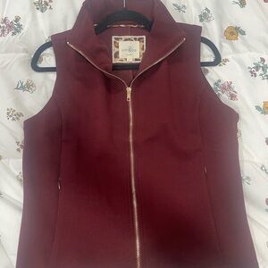 Umgee Maroon Zip-Up Vest